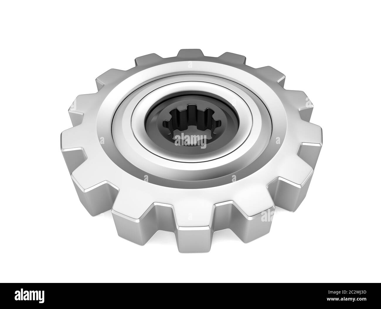 3d gear isolated on white Stock Photo Alamy