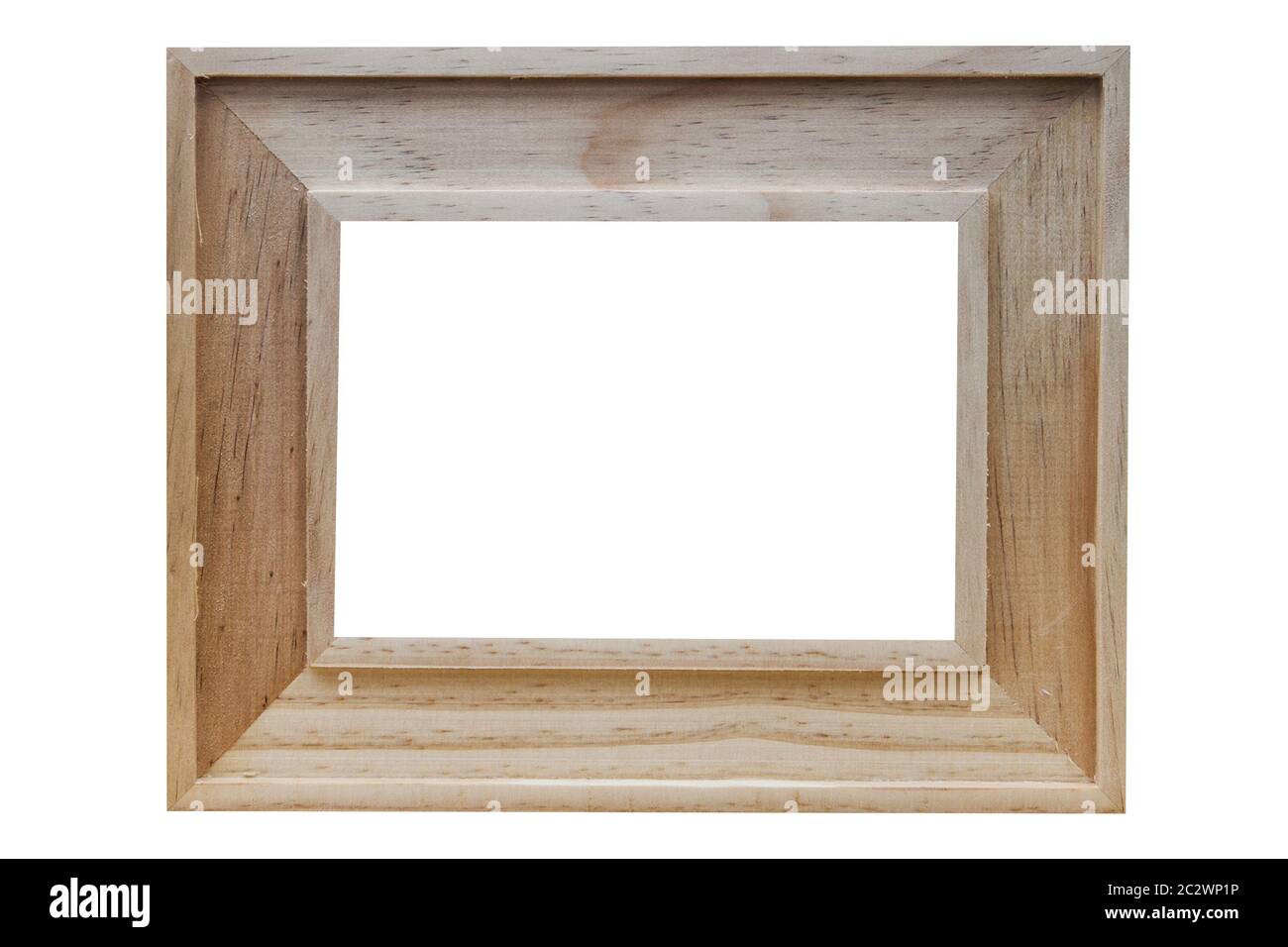 brown wooden picture frame isolated on white background Stock Photo - Alamy