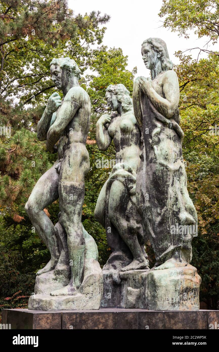 Beethoven Memorial from Georg Kolbe in Frankfurt (Germany) at the Taunus park. Stock Photo