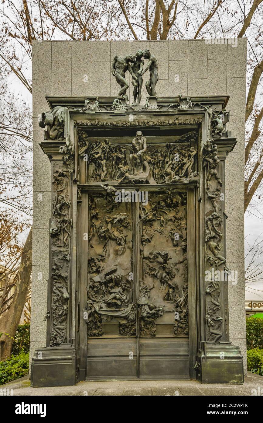 La Porte de l enfer, Auguste Rodin, Ueno Park, Tokyo, Japan Stock Photo -  Alamy