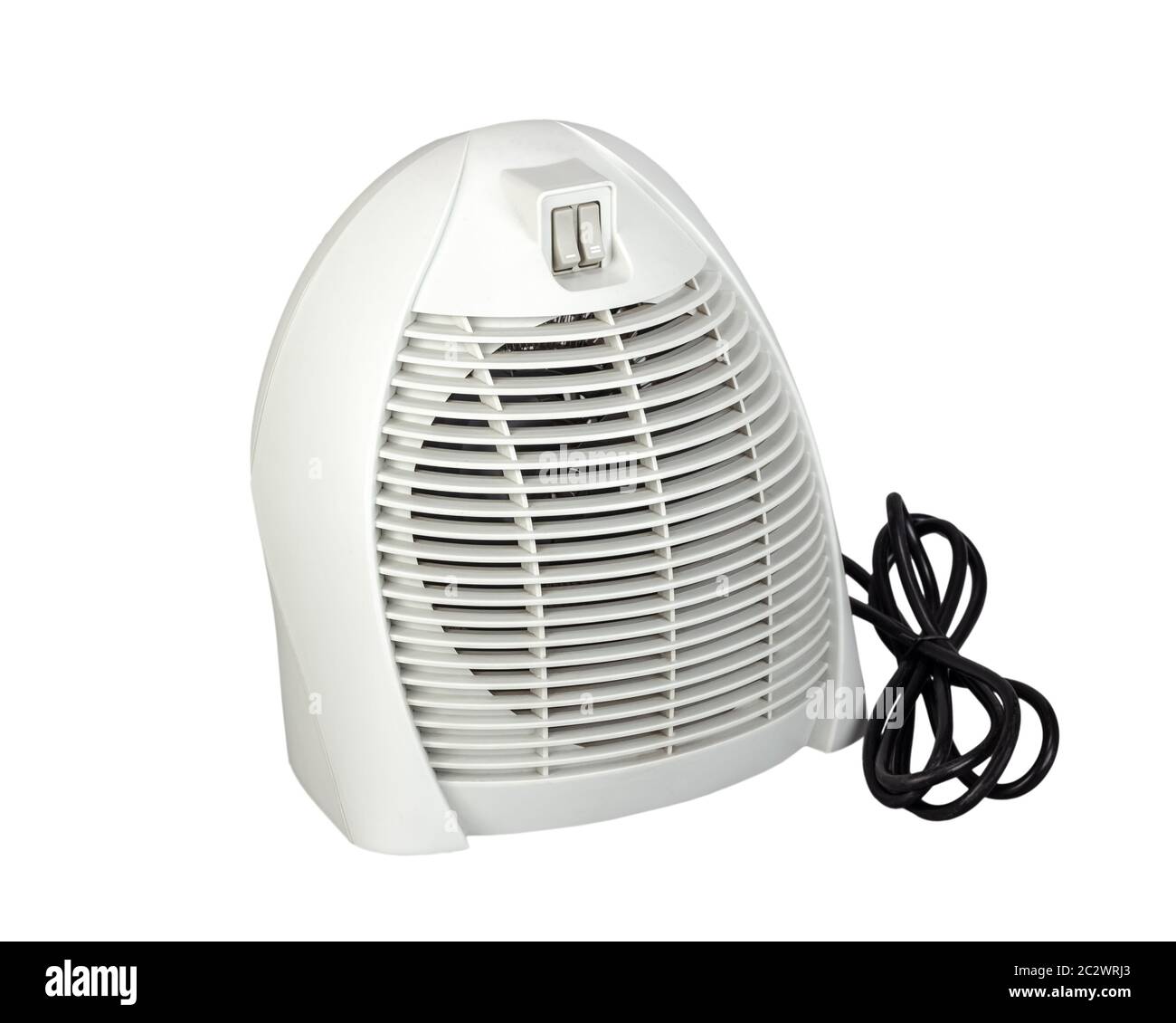 Electric air heater with fan isolated on a white background Stock Photo