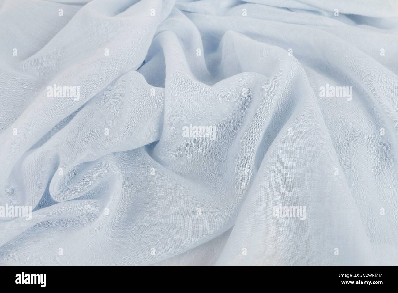 Blue linen fabric, abstract background. Graphic resources Stock Photo