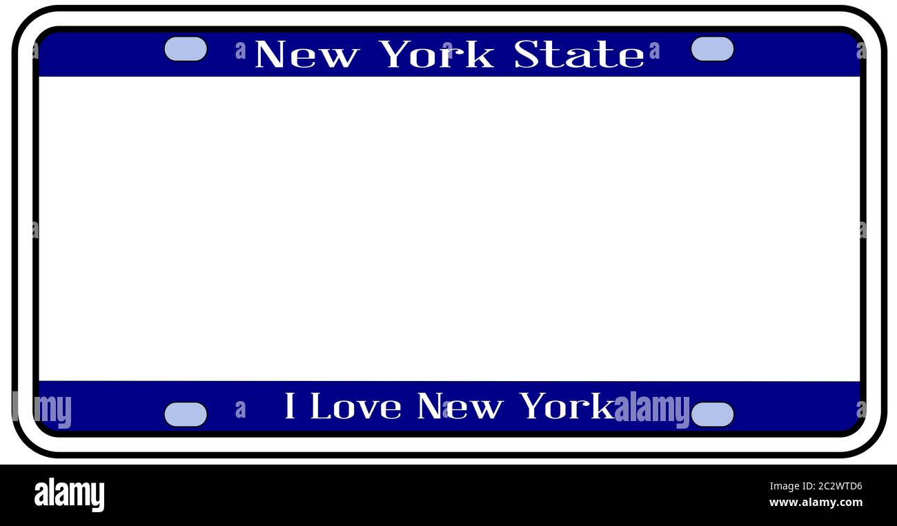 New york license plate blank hi-res stock photography and images - Alamy