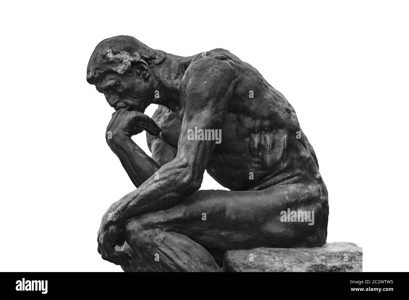Thinker statue of rodin Black and White Stock Photos & Images - Alamy