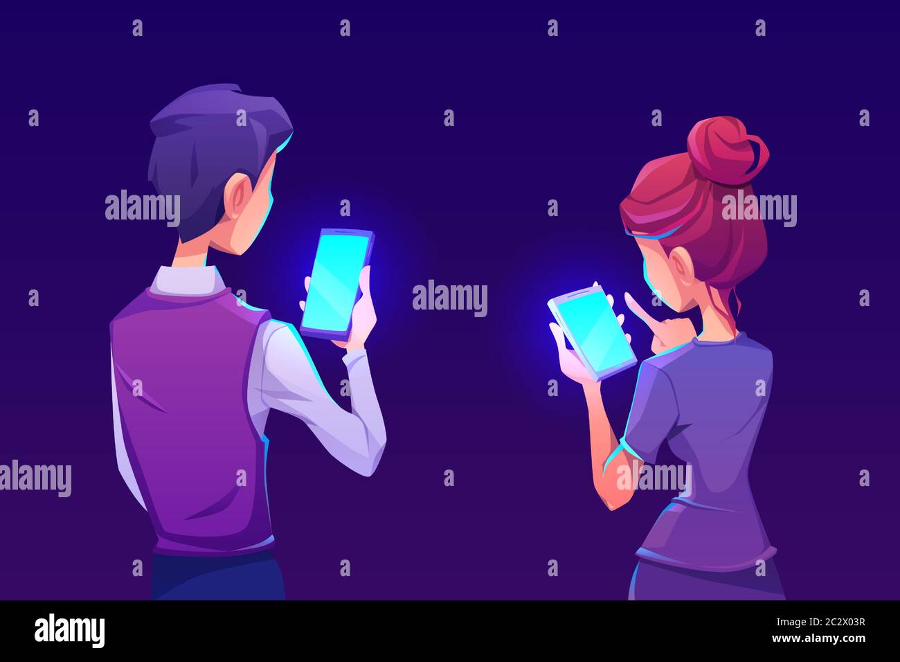 People using smartphone app. Man and woman hold mobile phone with shiny blue screen back view. Vector cartoon illustration with gadget users. Advertis Stock Vector Image & Art - Alamy People using smartphone app. Man and woman hold mobile phone with shiny blue screen back view. Vector cartoon illustration with gadget users. Advertis Stock Vector Image & Art - Alamy