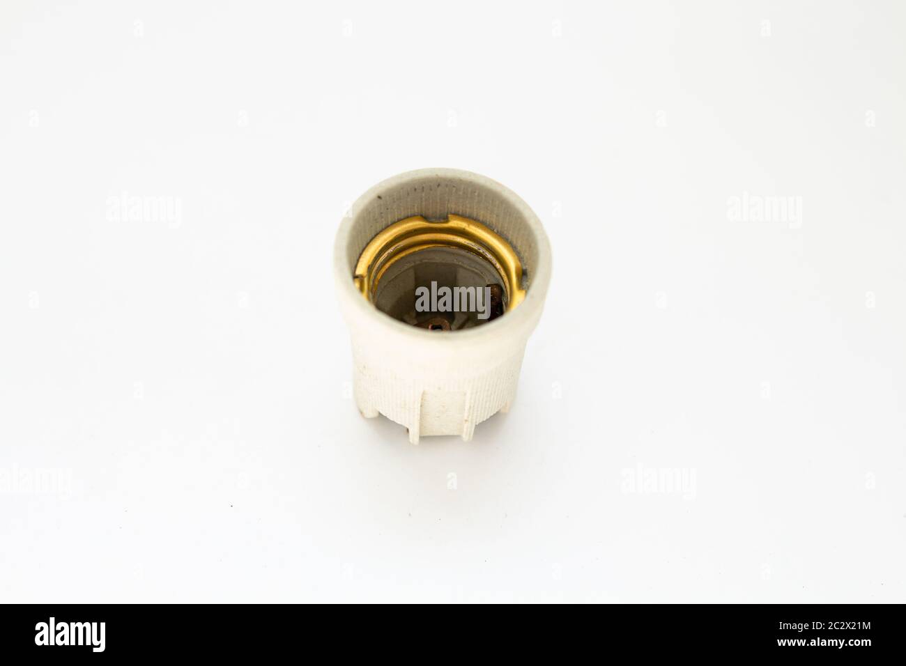 bulb holder on white background Stock Photo