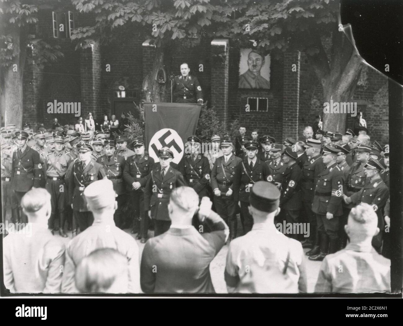 Inauguration of the Maerkische Bauerhochschule - Darro speaks Heinrich Hoffmann Photographs 1933 Adolf Hitler's official photographer, and a Nazi politician and publisher, who was a member of Hitler's intimate circle. Stock Photo