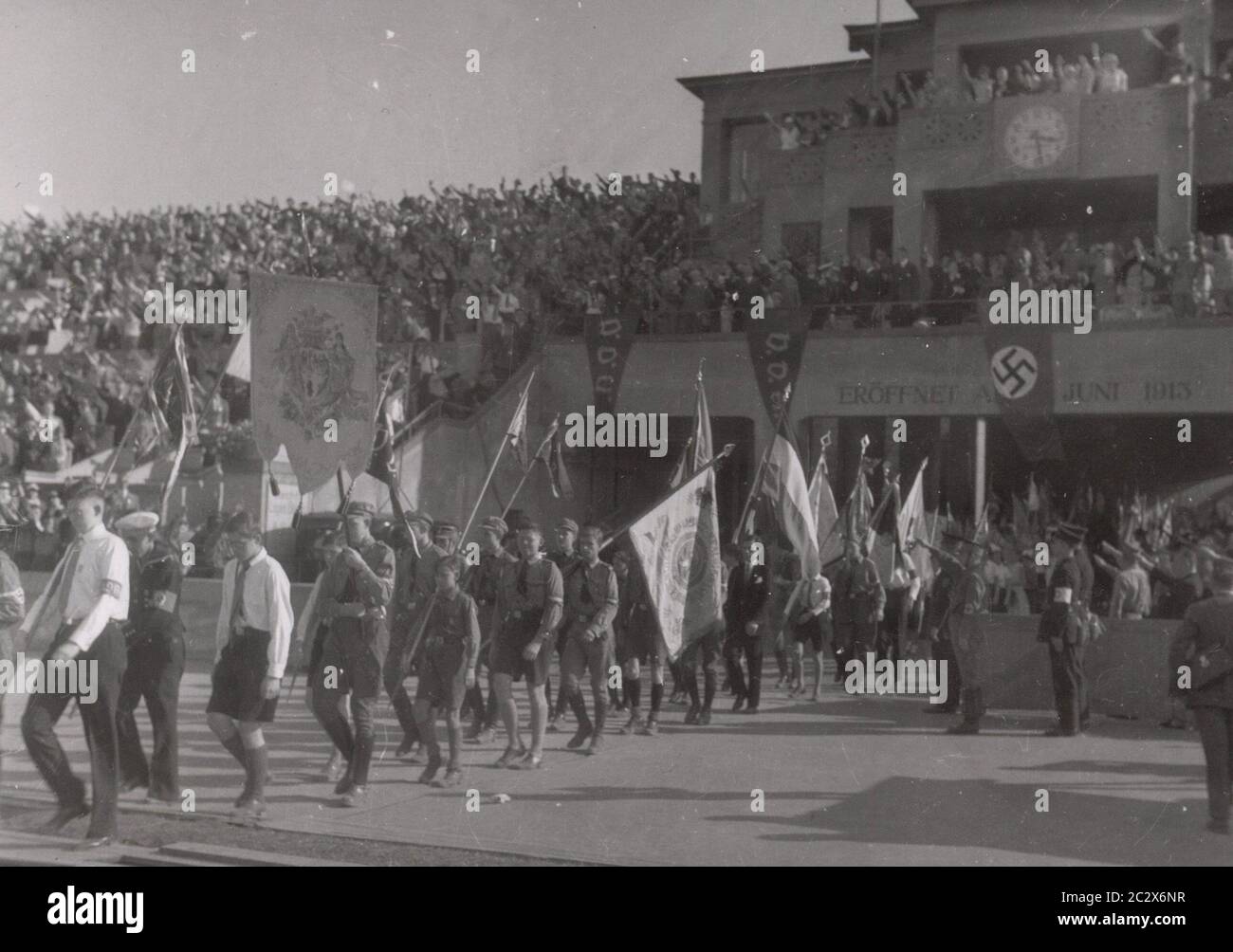 Rally of the VDA (Association for Germanism Abroad) Heinrich Hoffmann Photographs 1933 Adolf Hitler's official photographer, and a Nazi politician and publisher, who was a member of Hitler's intimate circle. Stock Photo