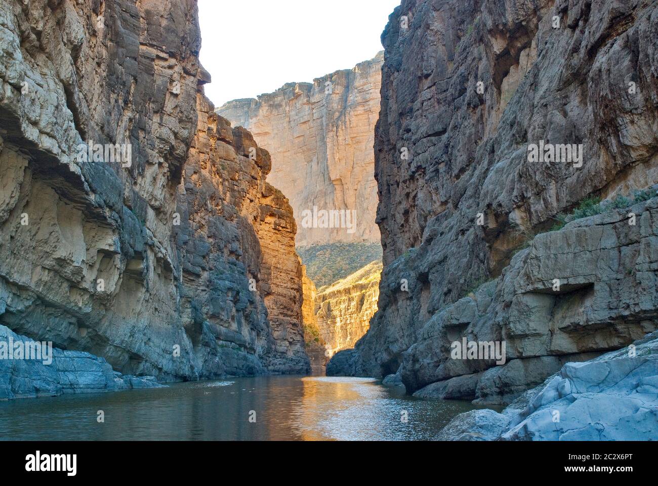 Santa Elena Canyon Of Rio Grande At Sunset Chihuahuan Desert In Big Bend National Park Texas Usa Stock Photo Alamy