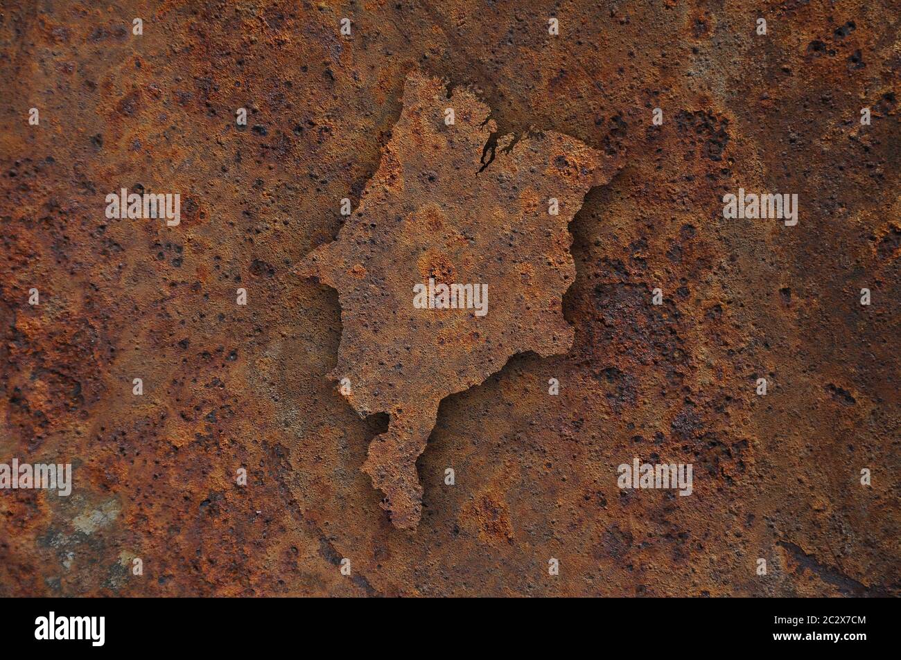 Map of Maranhao on rusty metal Stock Photo - Alamy