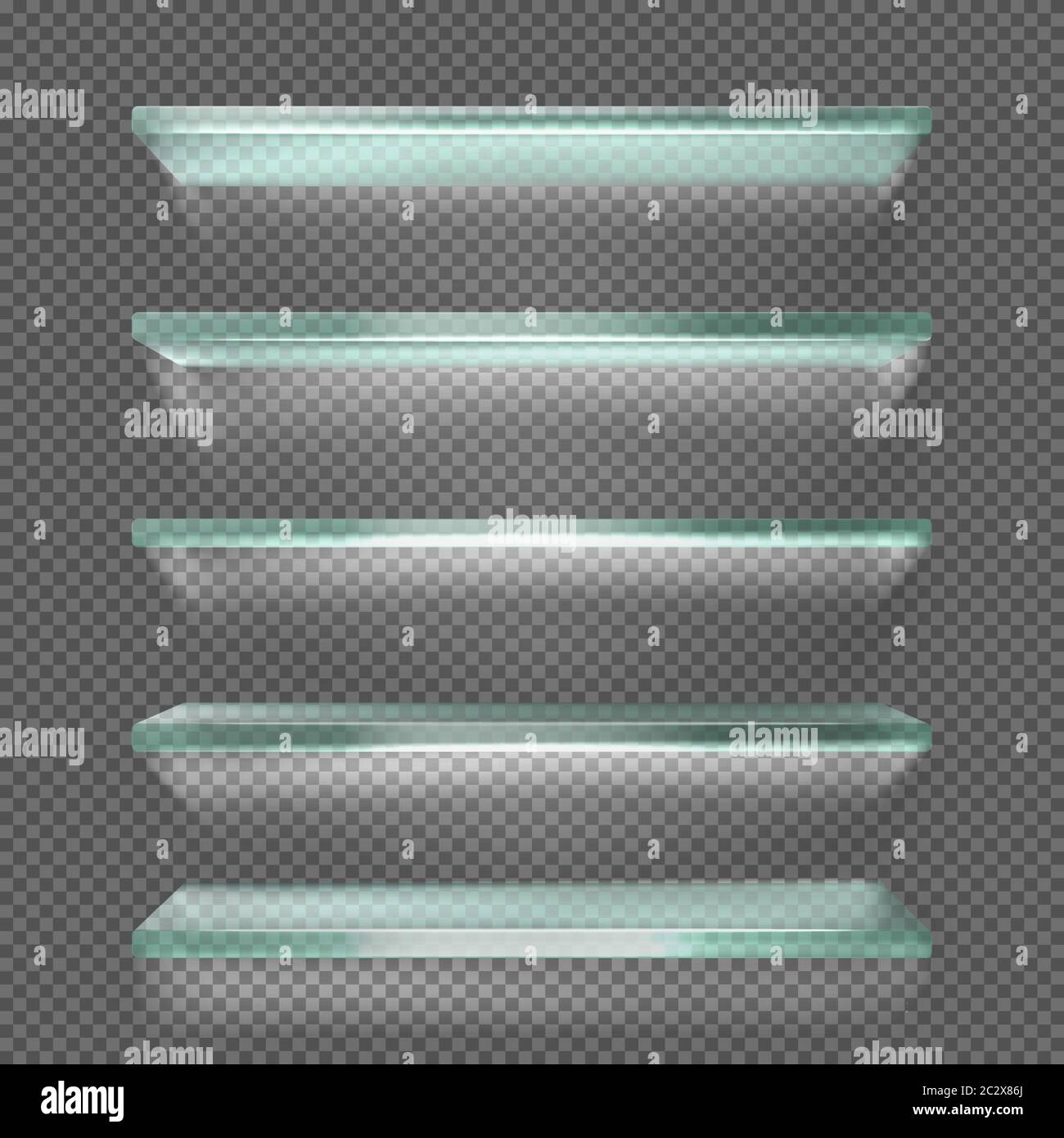 Glass Shelves With Backlight Ice Rack Isolated On Transparent Background Empty Clear Translucent Illuminated Ledges Or Wall Bookshelves Design Elem Stock Vector Image Art Alamy