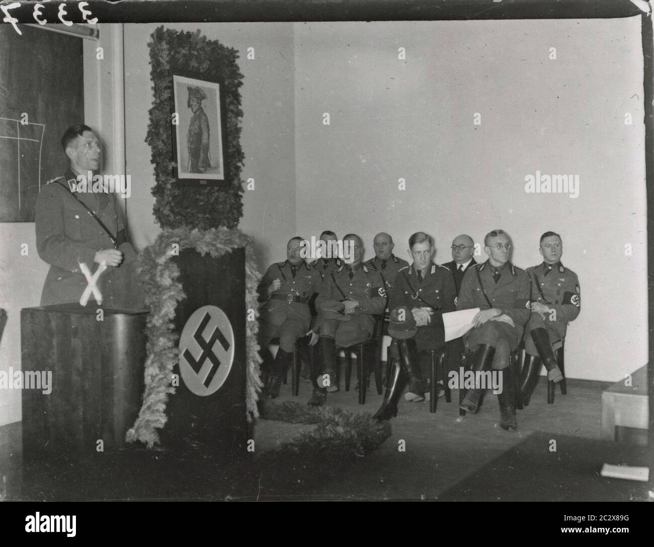 Reich Labor Service School in Potsdam - Lecture by Generalarbeitsführer Decker  Heinrich Hoffmann Photographs 1933 Adolf Hitler's