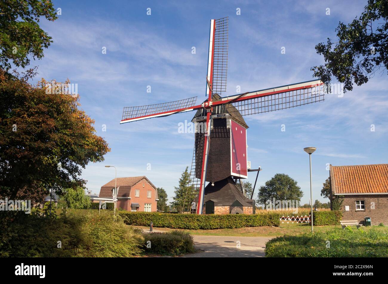 Stramproy Windmill Sint Jan in the Dutch village Stramproy in the province ...