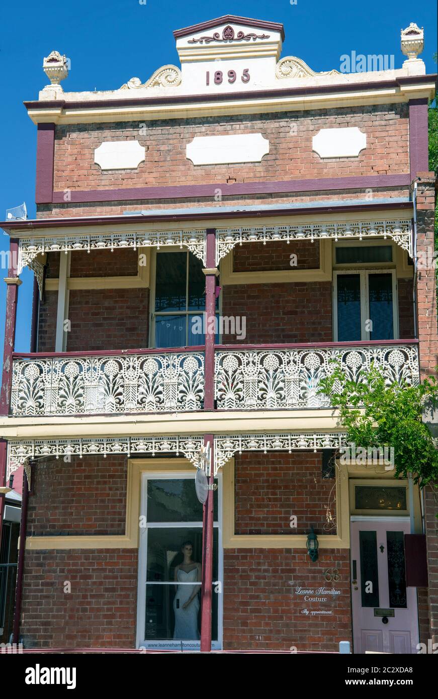 Traditional 19th cenury house now fashion shop Bathurst NSW Australia Stock Photo