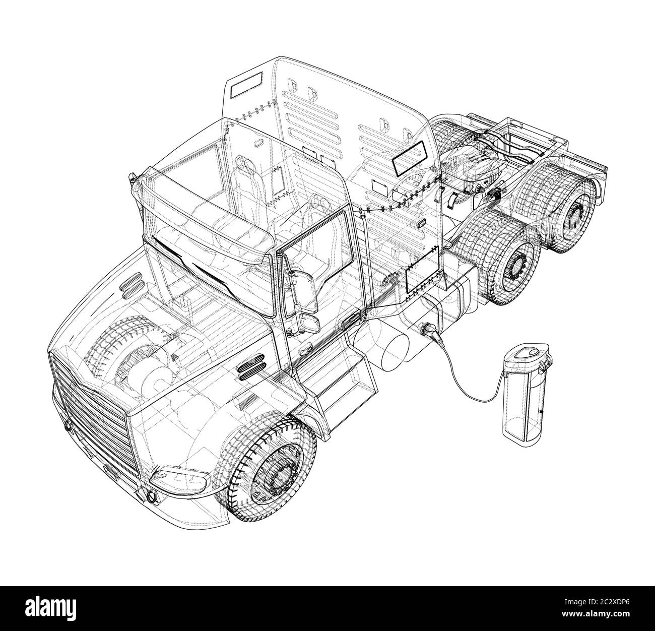 Trucking by electricity Stock Vector Images - Alamy