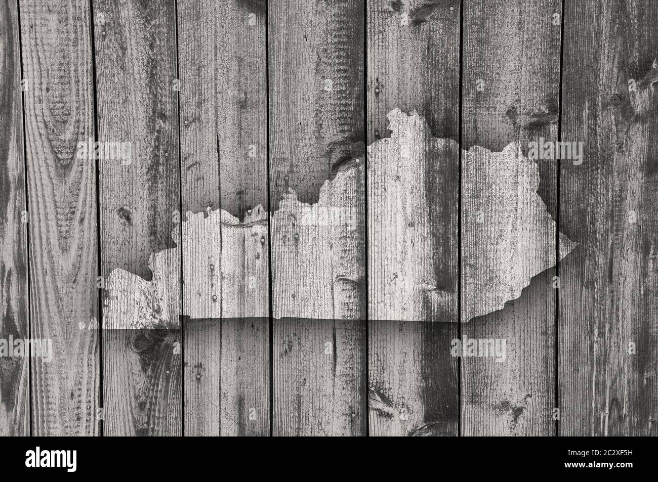Map of Kentucky on weathered wood Stock Photo - Alamy