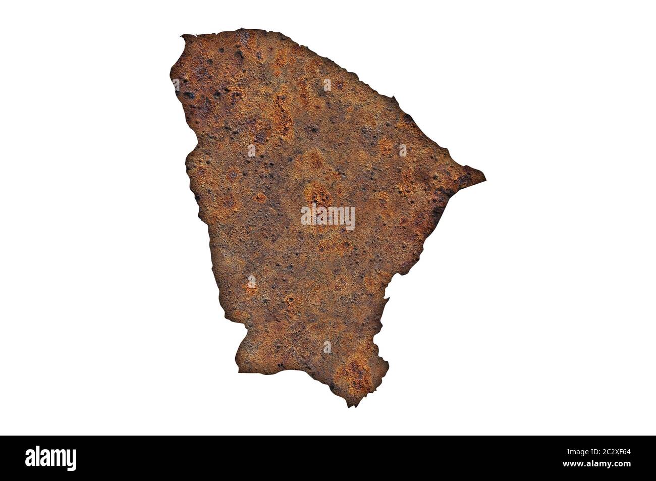 Map of Ceara on rusty metal Stock Photo
