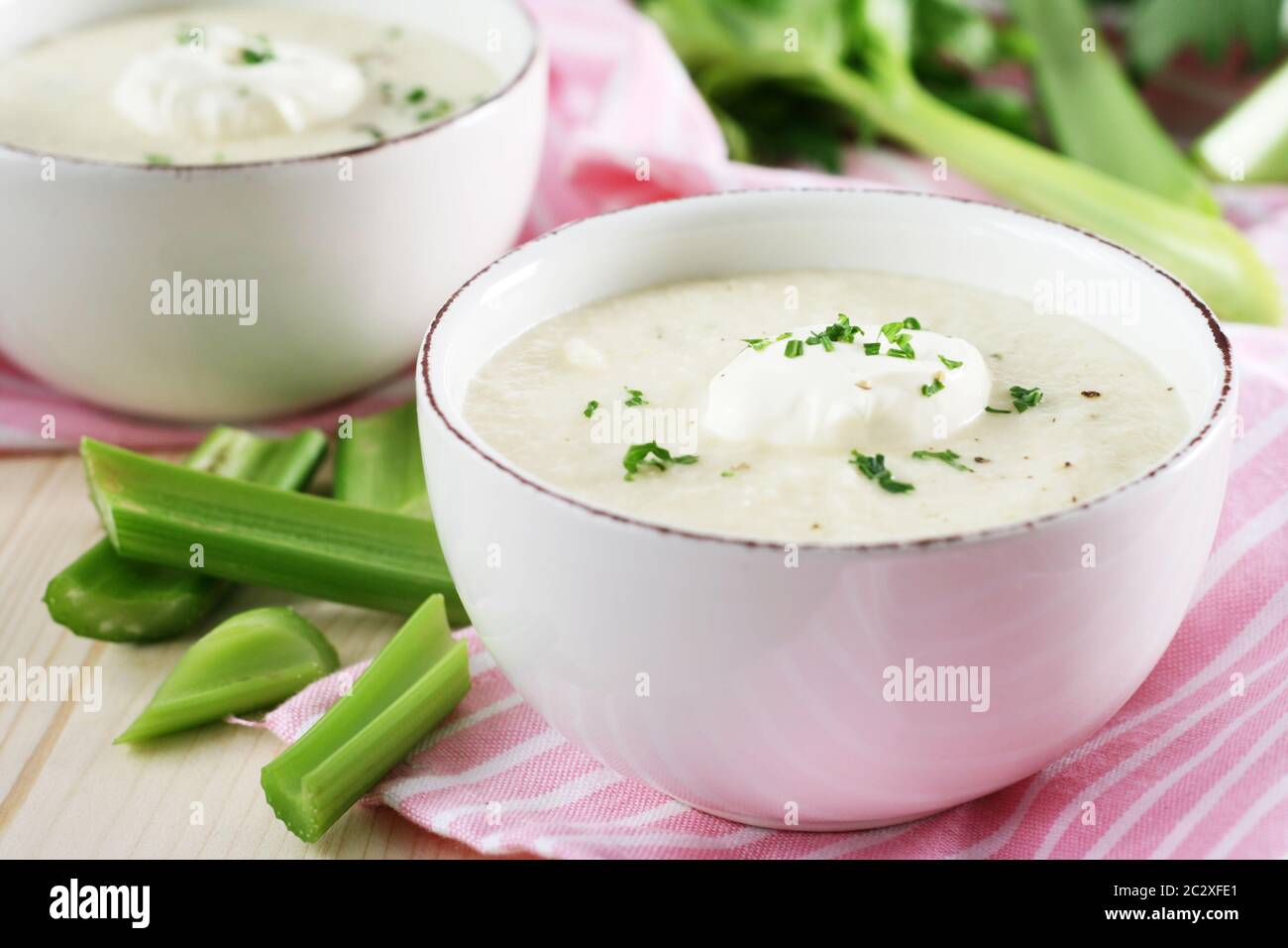 Celery Soup Stock Photo