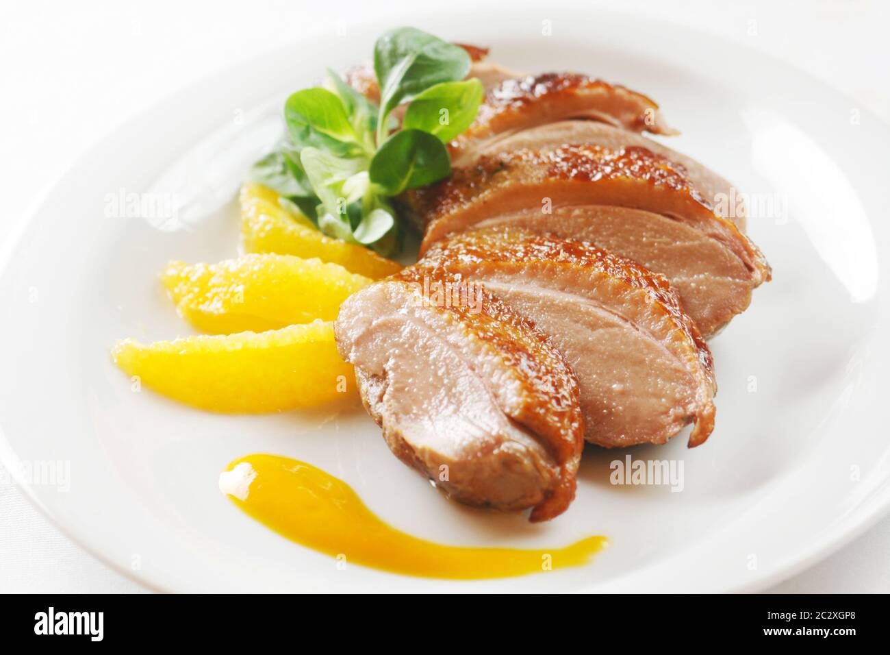 Duck WIth Orange Sauce Stock Photo - Alamy