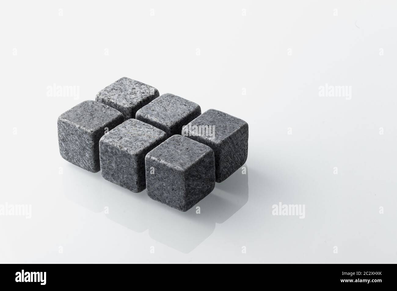 Set of six spirit chilling stones. Soapstone rocks are carved in cubes