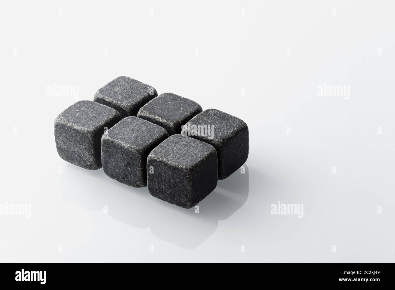 Set of six spirit chilling stones. Soapstone rocks are carved in cubes