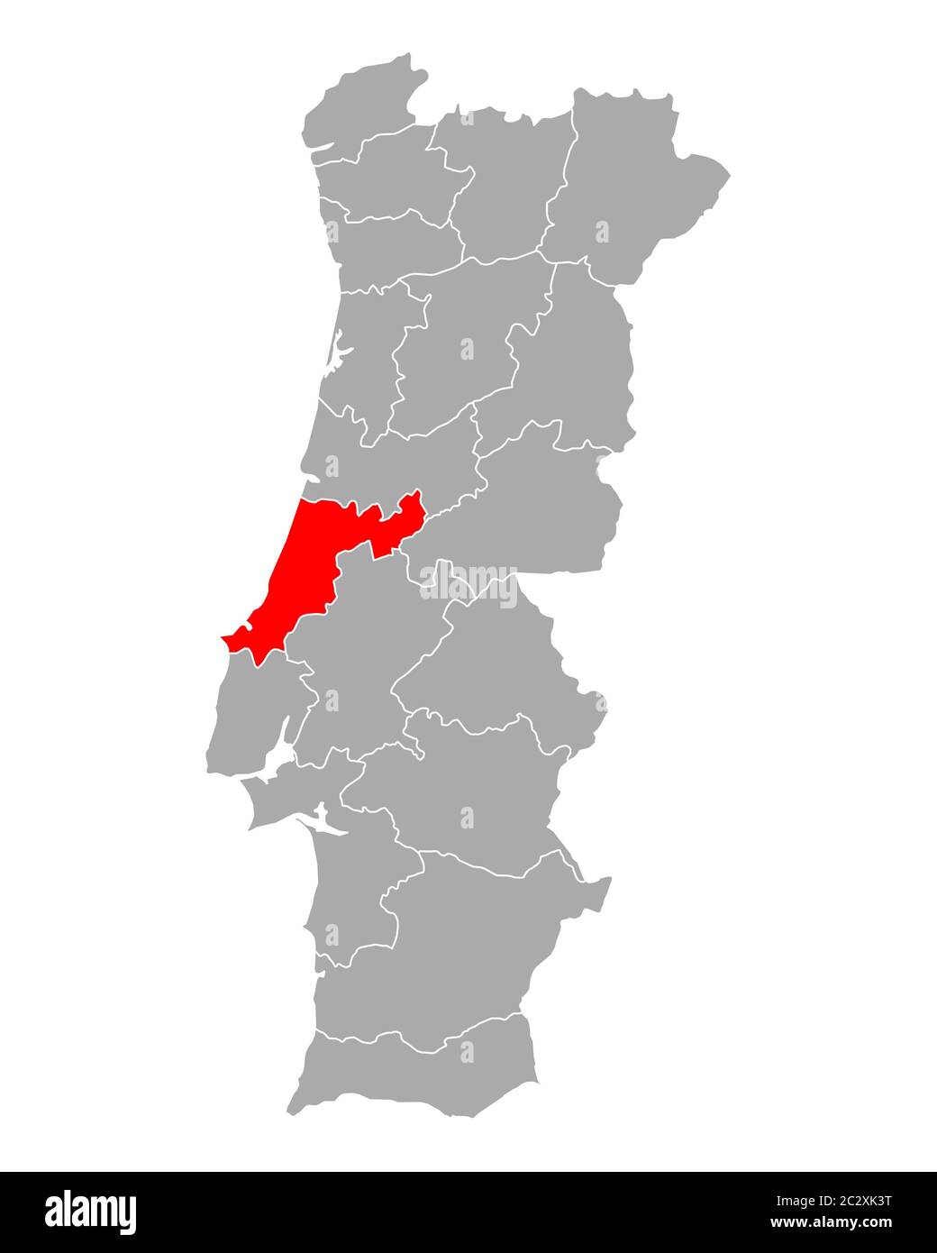 Map of Leiria in Portugal Stock Photo Alamy