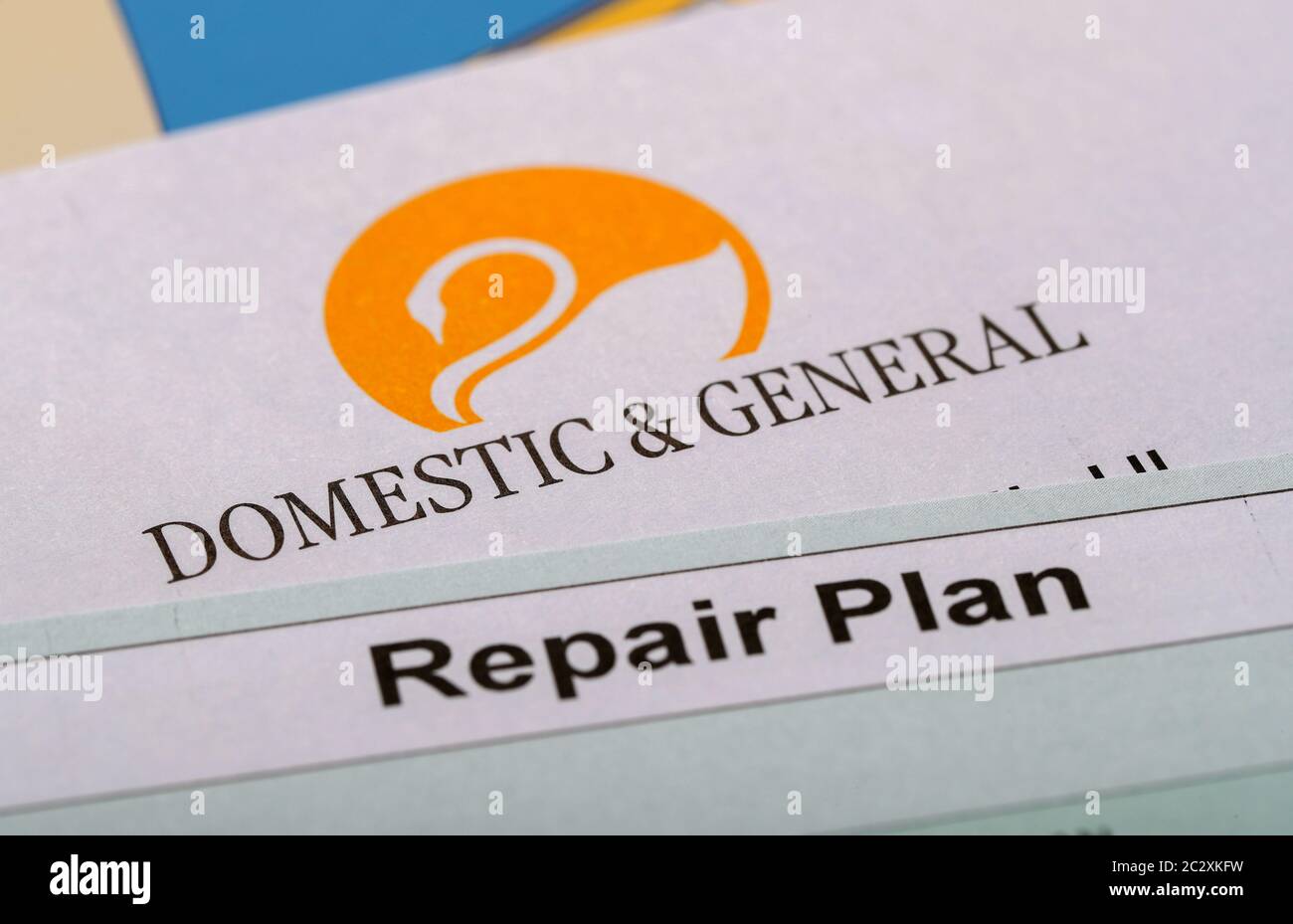 Domestic and General appliance protection insurance repair plan, to cover kitchen goods in the event of breakdown Stock Photo