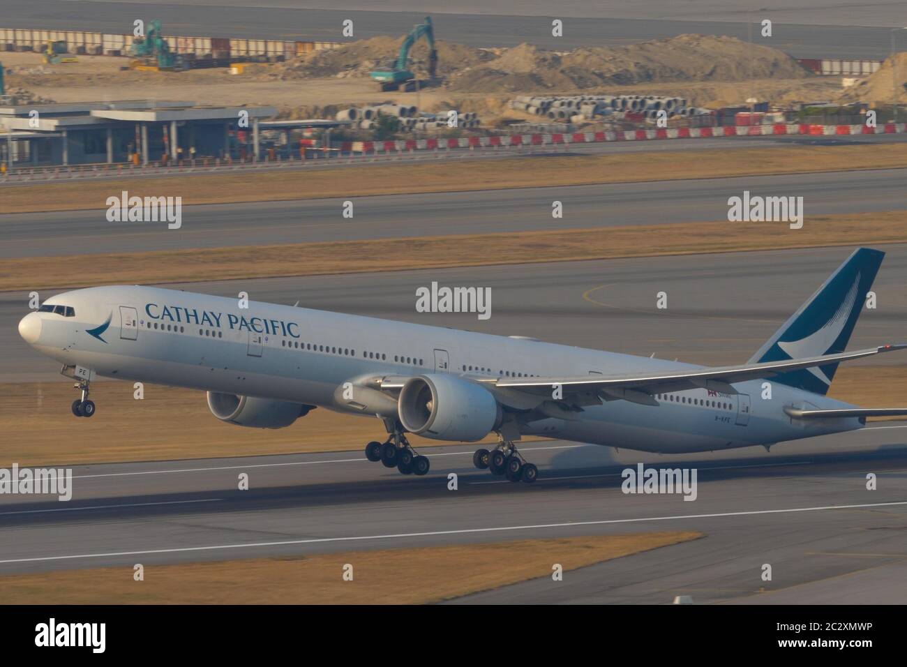 Cathay Pacific Boeing Hong Kong Stock Photo