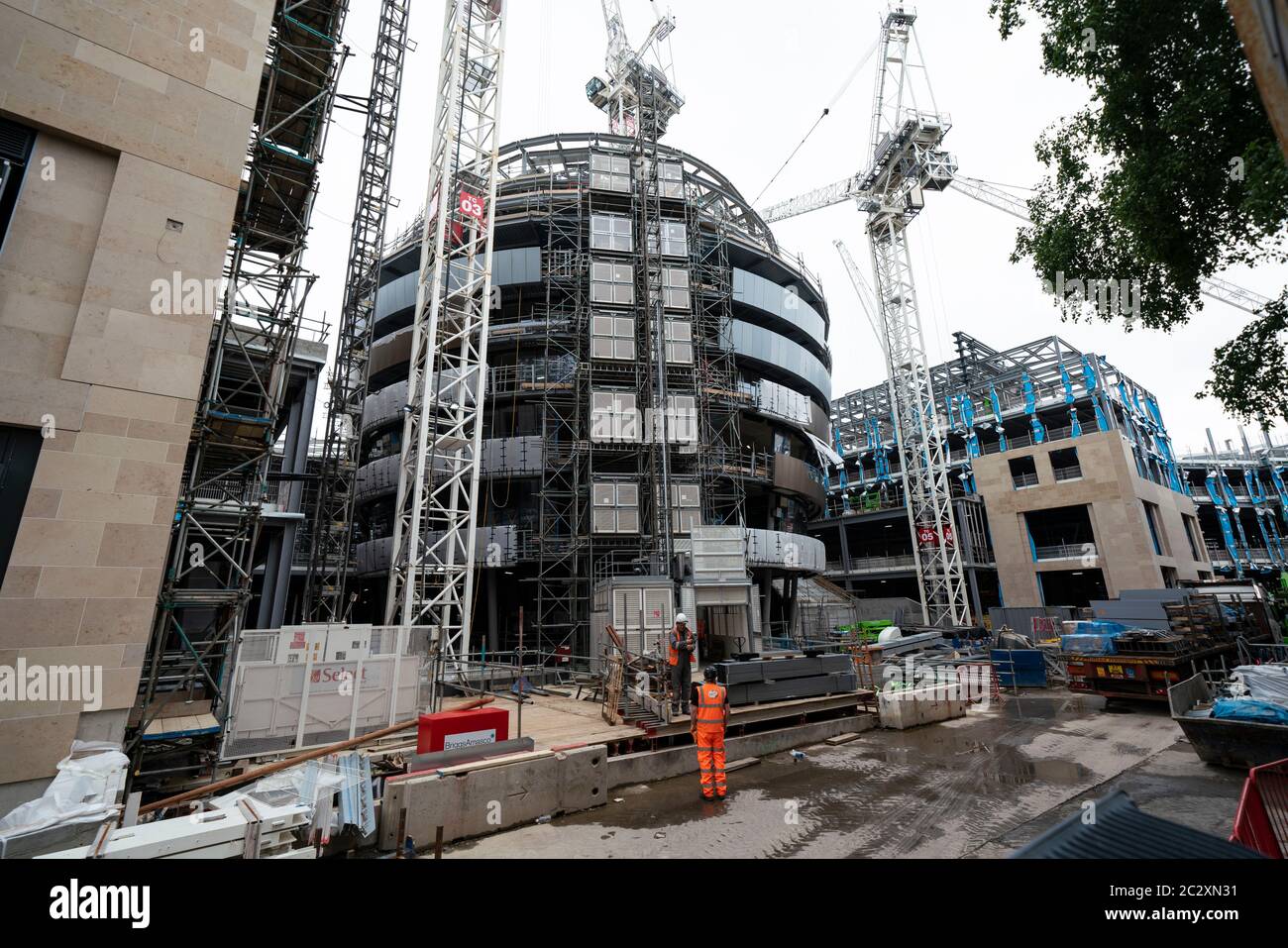 Construction work at new W Edinburgh Hotel at St James Centre development in Edinburgh, Scotland, UK Stock Photo