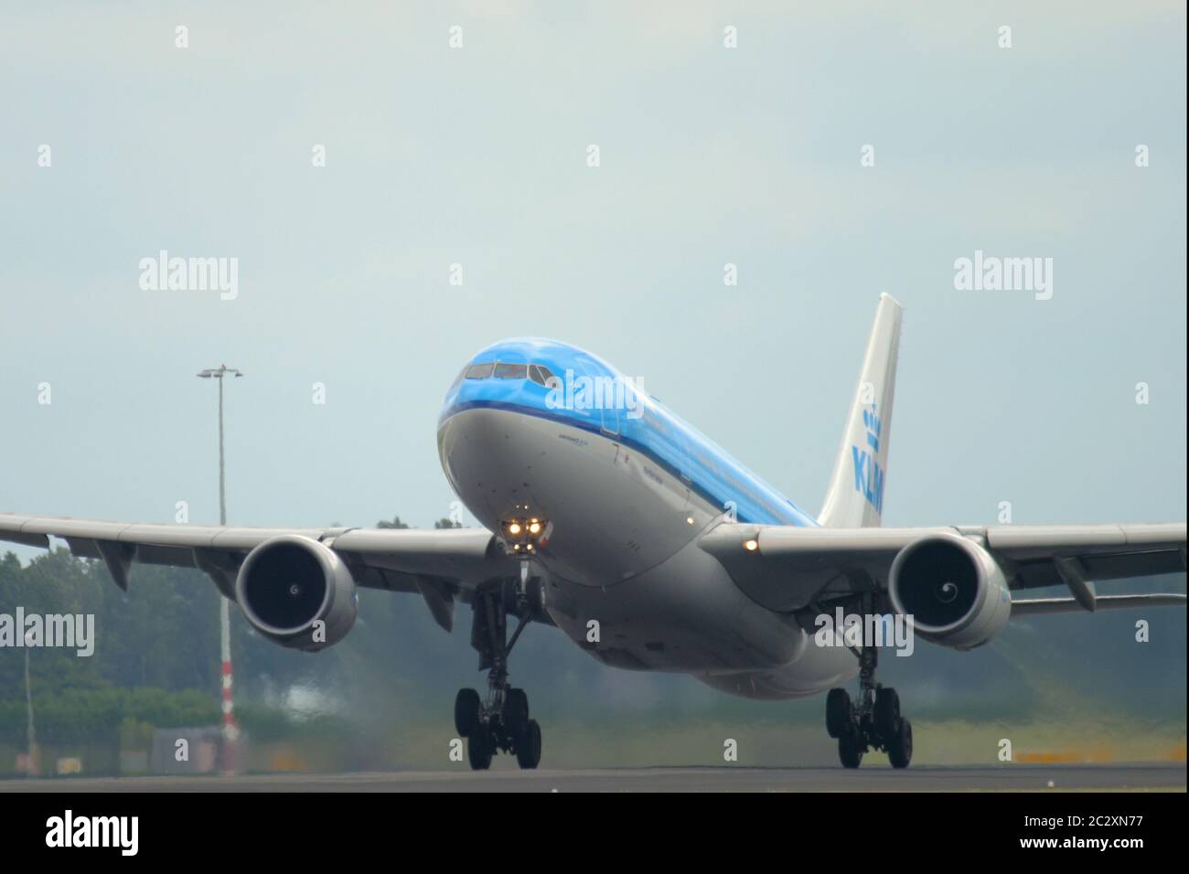 KLM Airbus A330 departure Stock Photo