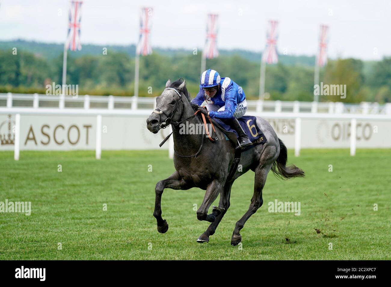 Khaloosy ridden by Jim Crowley wins the Brittania Stakes during day three of Royal Ascot at Ascot Racecourse. Stock Photo
