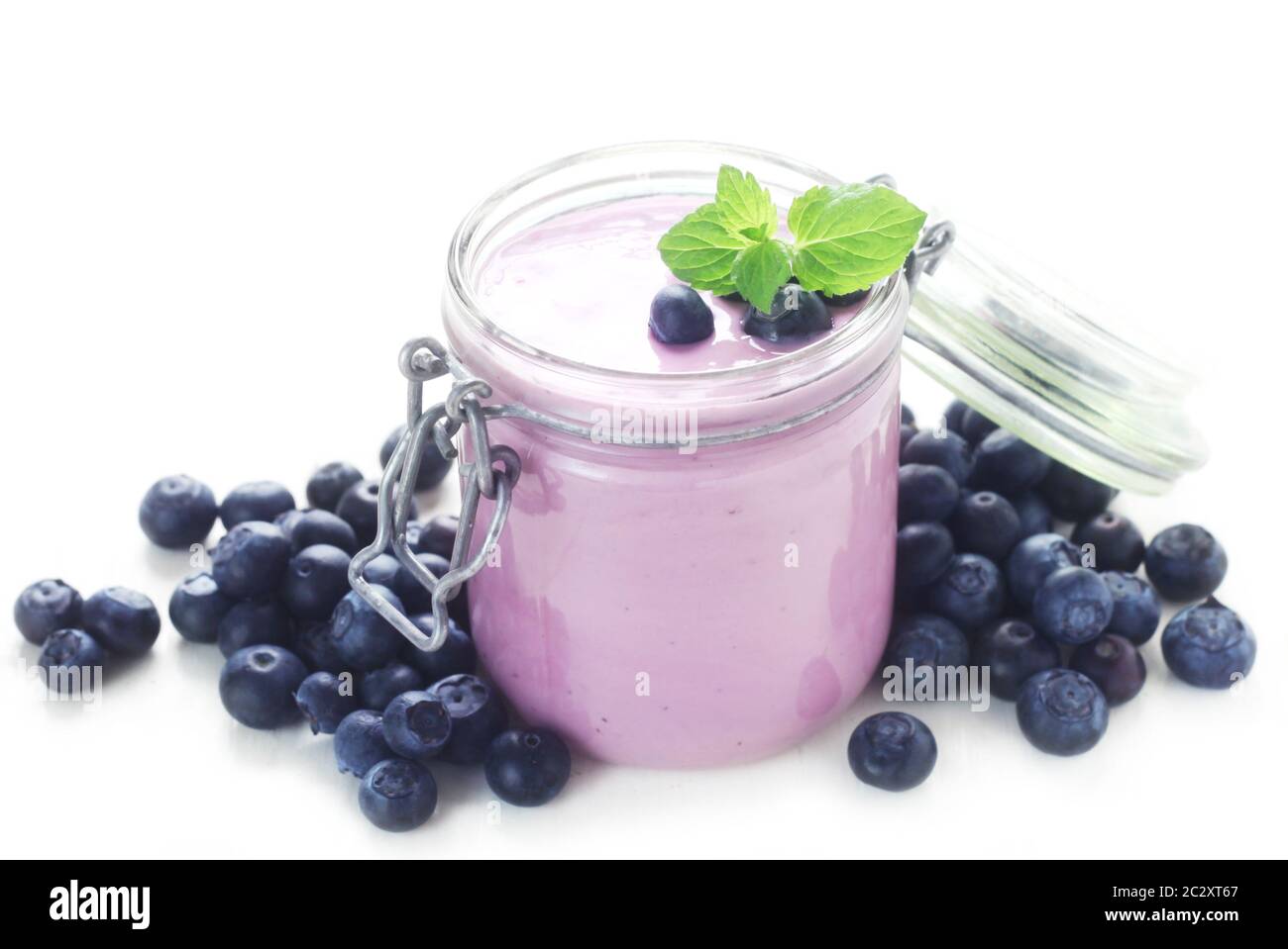 Blueberry Yogurt Stock Photo