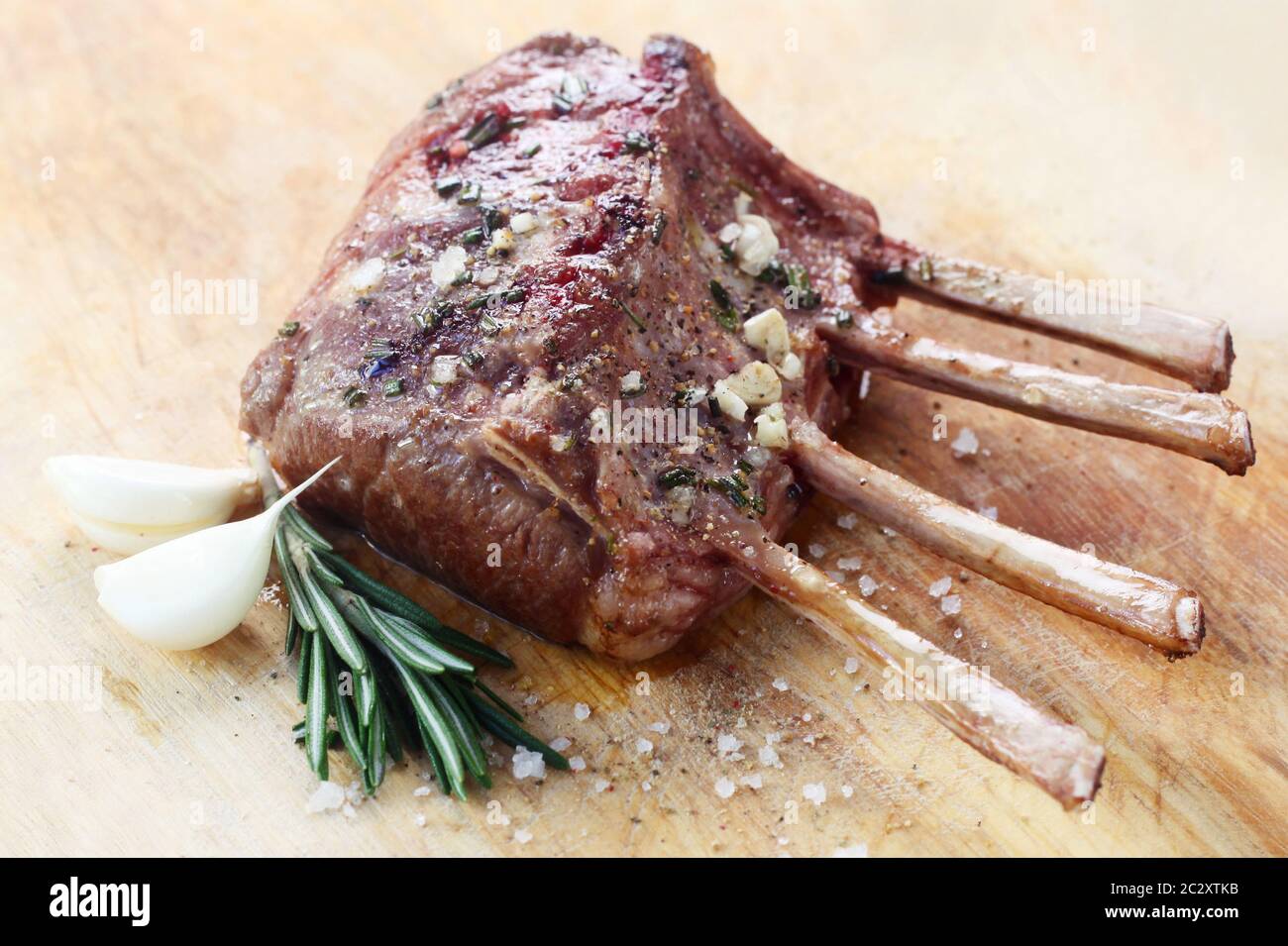 Roast Lamb Stock Photo