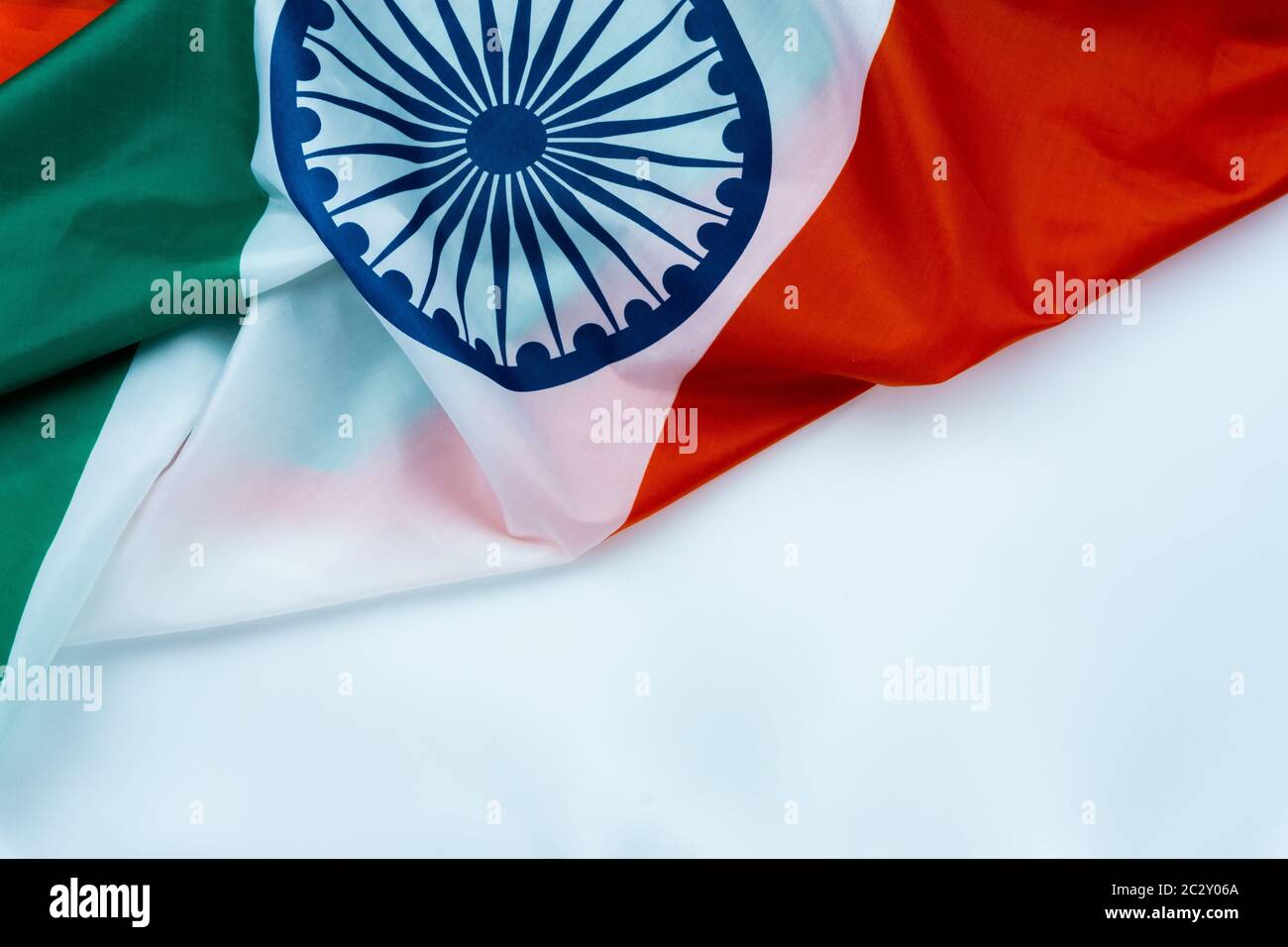 National flag of India on white background for Indian Independence ...