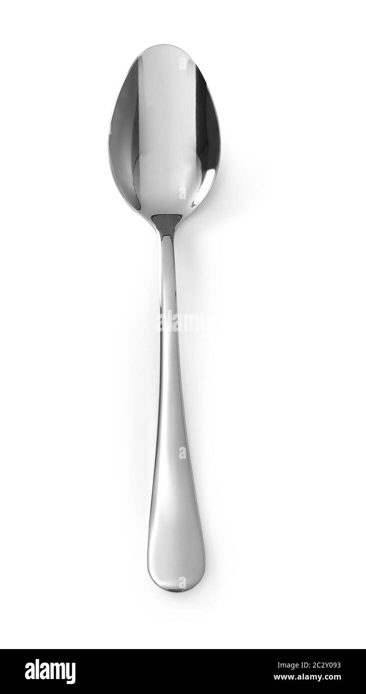 Coffee Spoon stainless steel isolated on white background Stock Photo