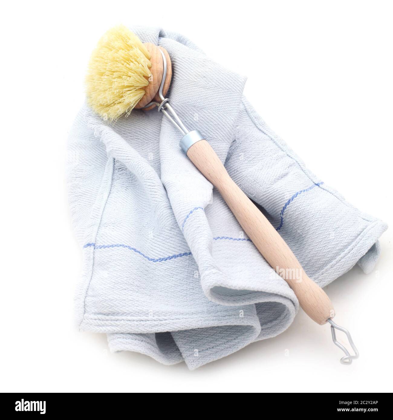 Brush And Tea Towel Stock Photo