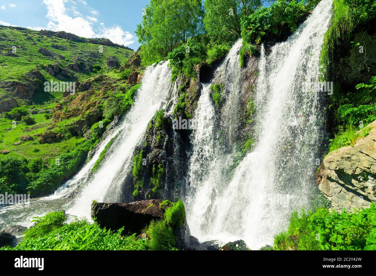 Shakinsky high waterfall of Armenia, natural attraction Stock Photo Alamy