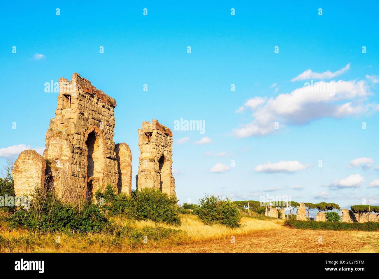 Acquedotto Claudio Claudian Aqueduct Ancient Roman Aqueduct Ruins Located Between Via Tuscolana And Via Appia Nuova Rome Italy Stock Photo Alamy