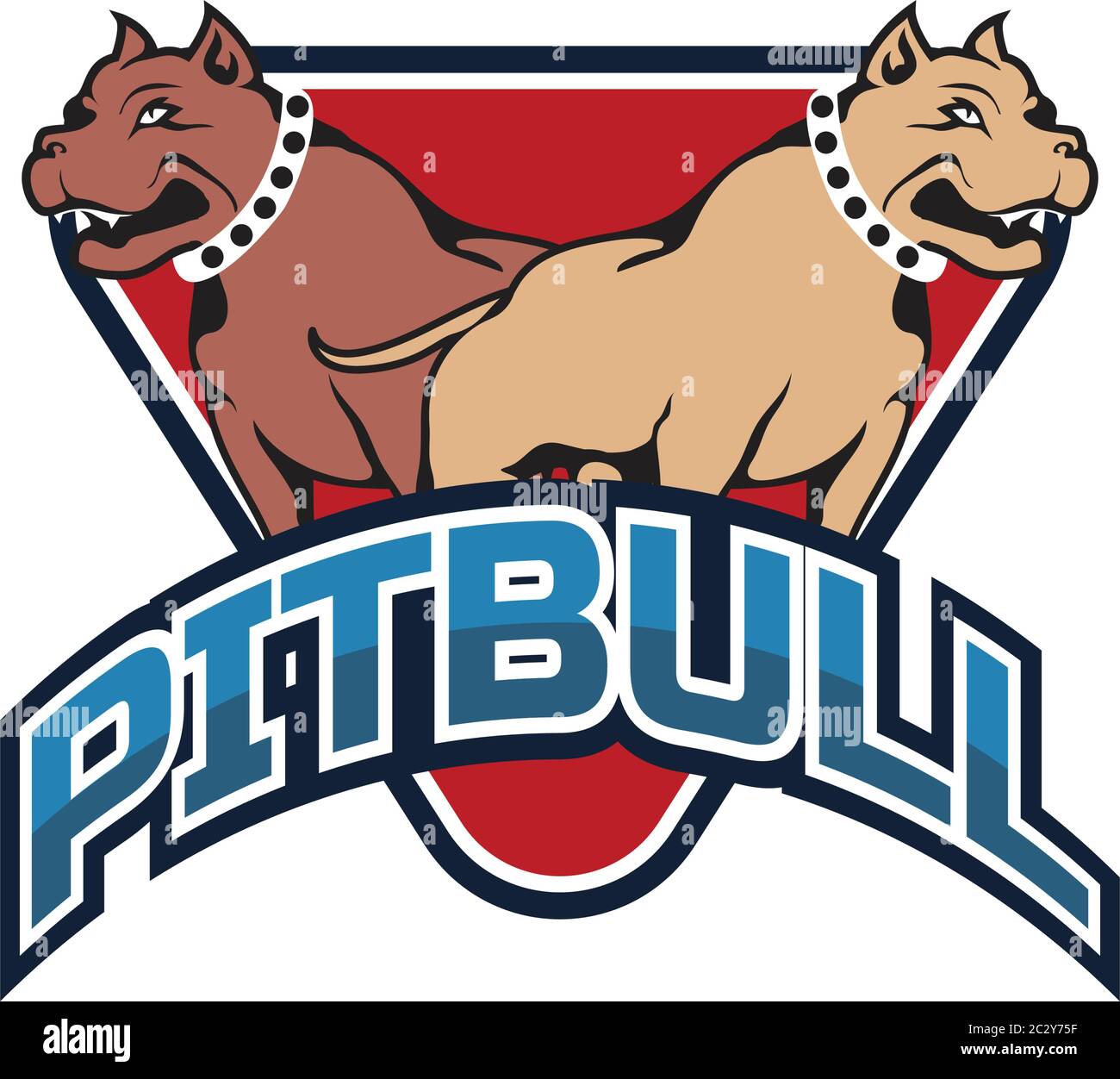 pit bull dog mascot logo isolated on white background. vector illustration  Stock Vector Image & Art - Alamy