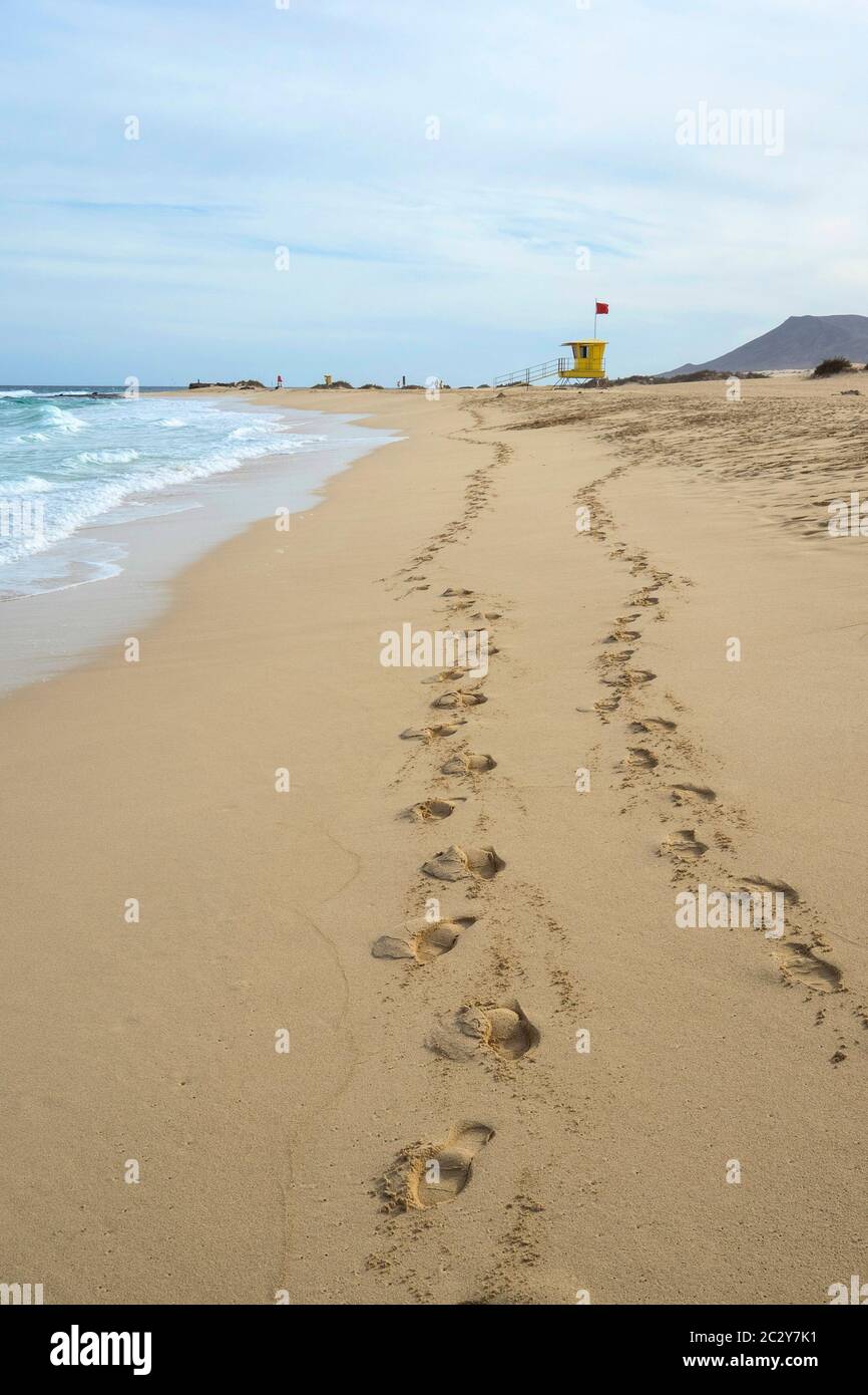 Spain - Canary Islands, Dunes of Corralejo on Fuerteventura Stock Photo
