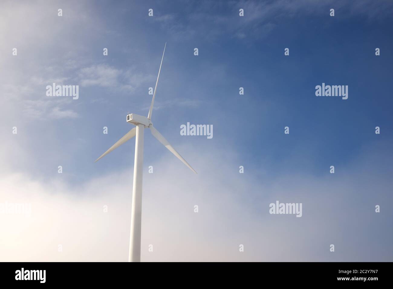Wind turbine for sustainable electric energy production in Spain. Stock Photo