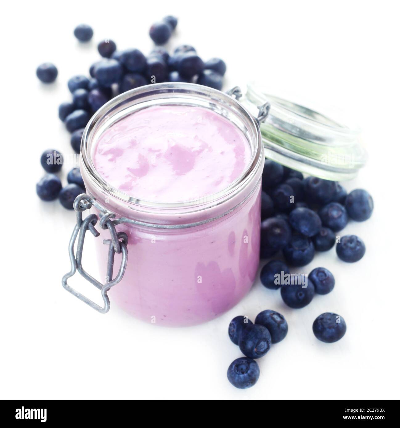 Blueberry Yogurt Stock Photo