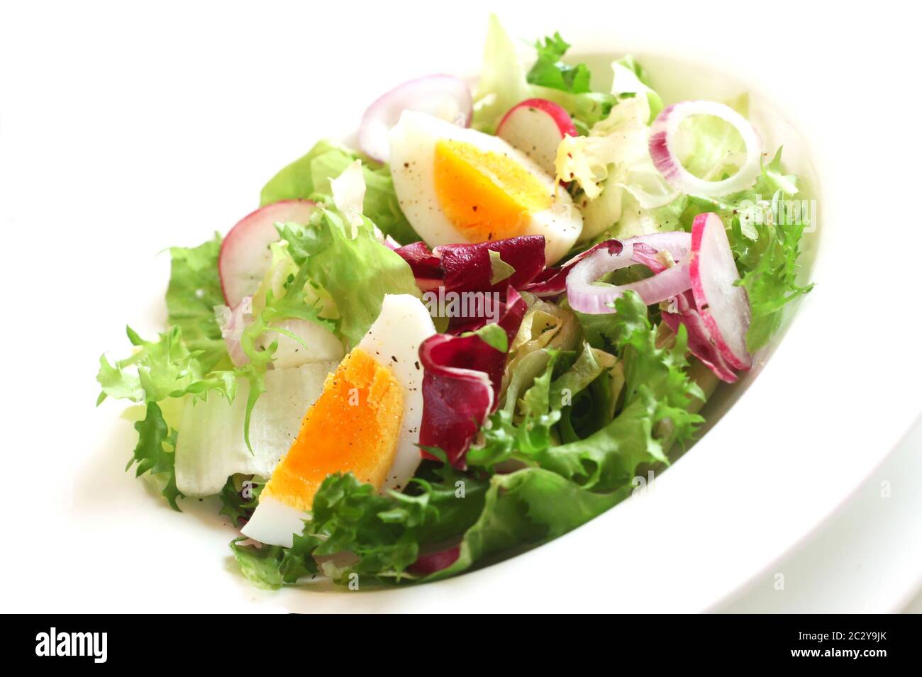 Salad With Egg Stock Photo