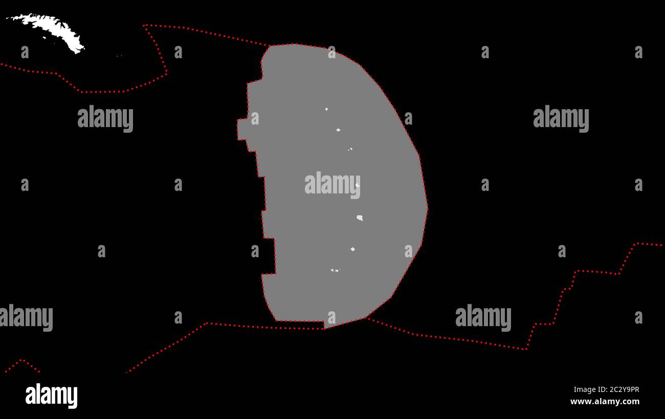 Shape of the Sandwich tectonic plate with borders of surrounding plates