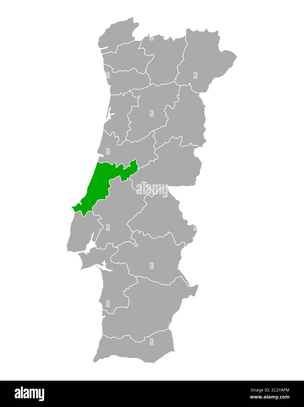 Map of Leiria in Portugal Stock Photo Alamy