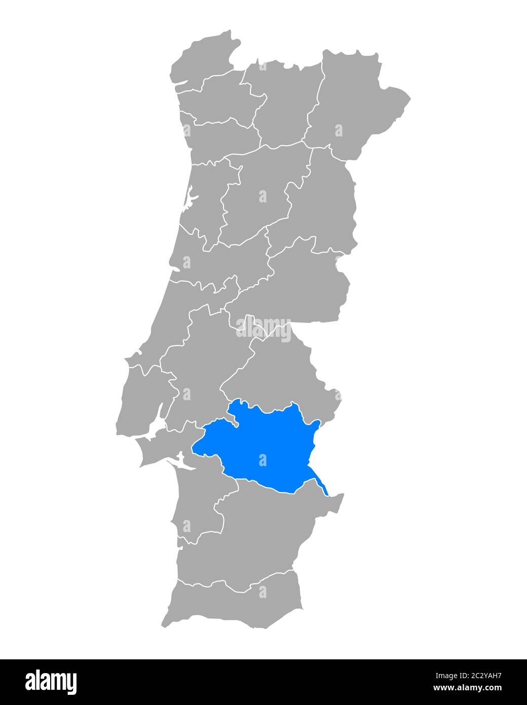 Map of Evora in Portugal Stock Photo