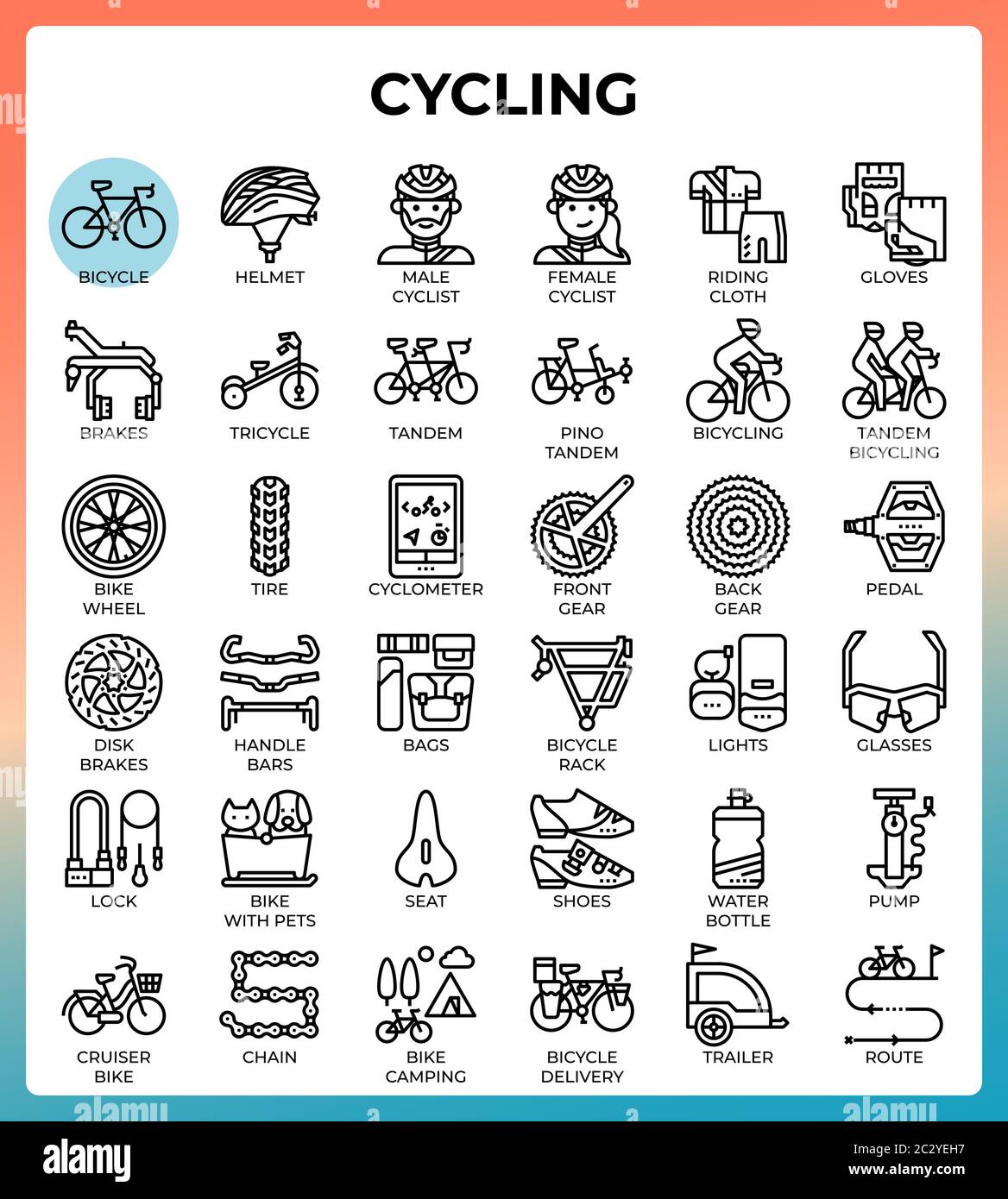 Cycling saddle bags Stock Vector Images - Alamy