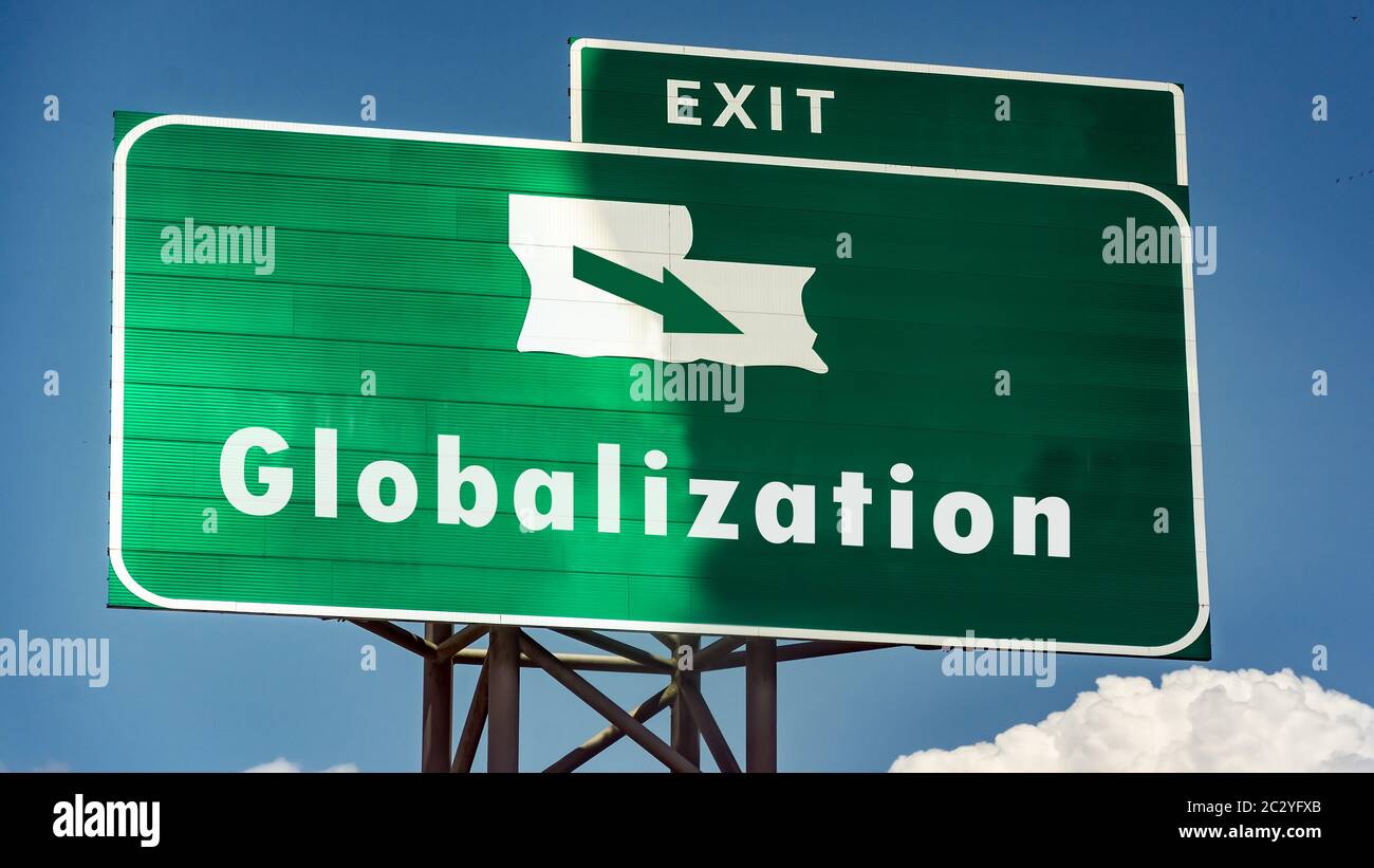 Street Sign to Globalization Stock Photo