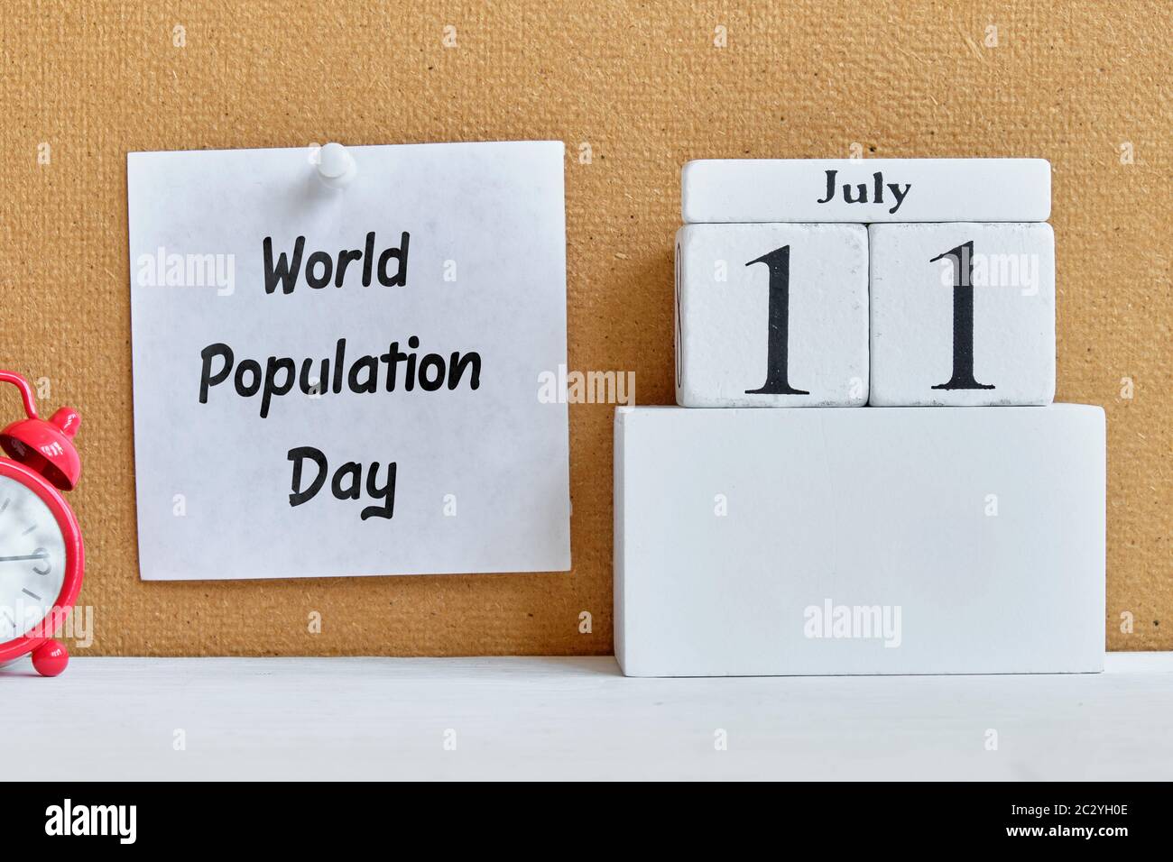 11th july eleventh day month calendar concept World Population Day Stock Photo