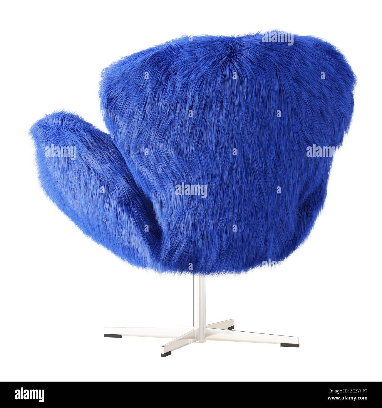 Blue discount fluffy chair